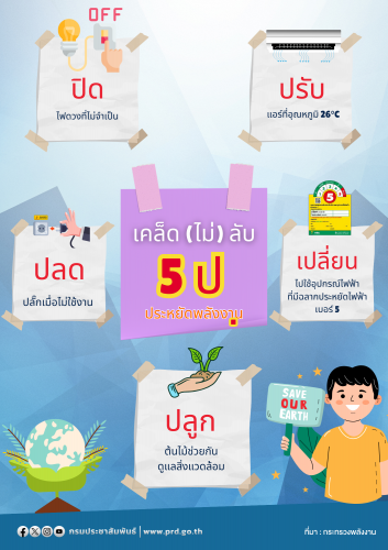 เคล็ด (ไม่) ลับ 5 ป. ประหยัดพลังงาน